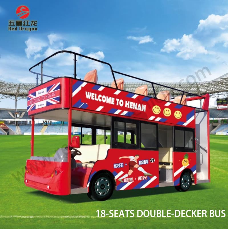 دعم التخصيص الحافلة السياحية الكهربائية 18 مقعدًا ذات الطابقين